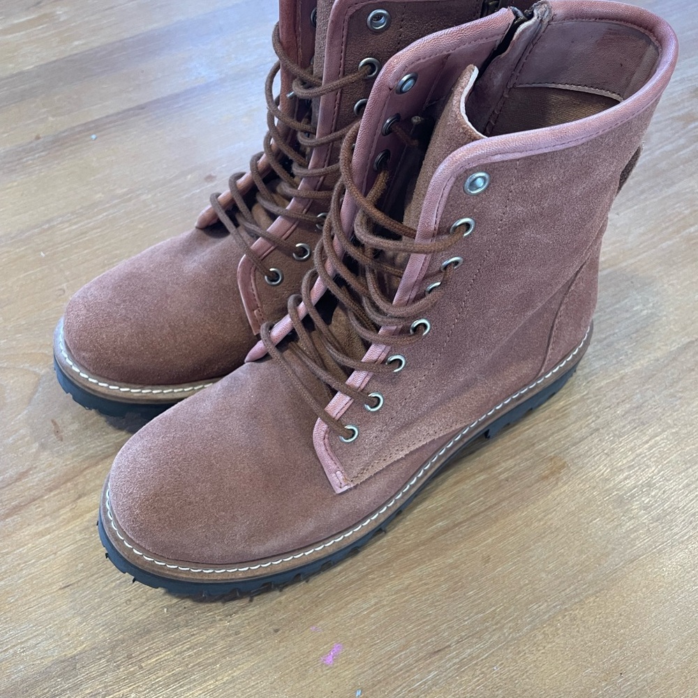 Matisse Brown Suede Combat Boots
